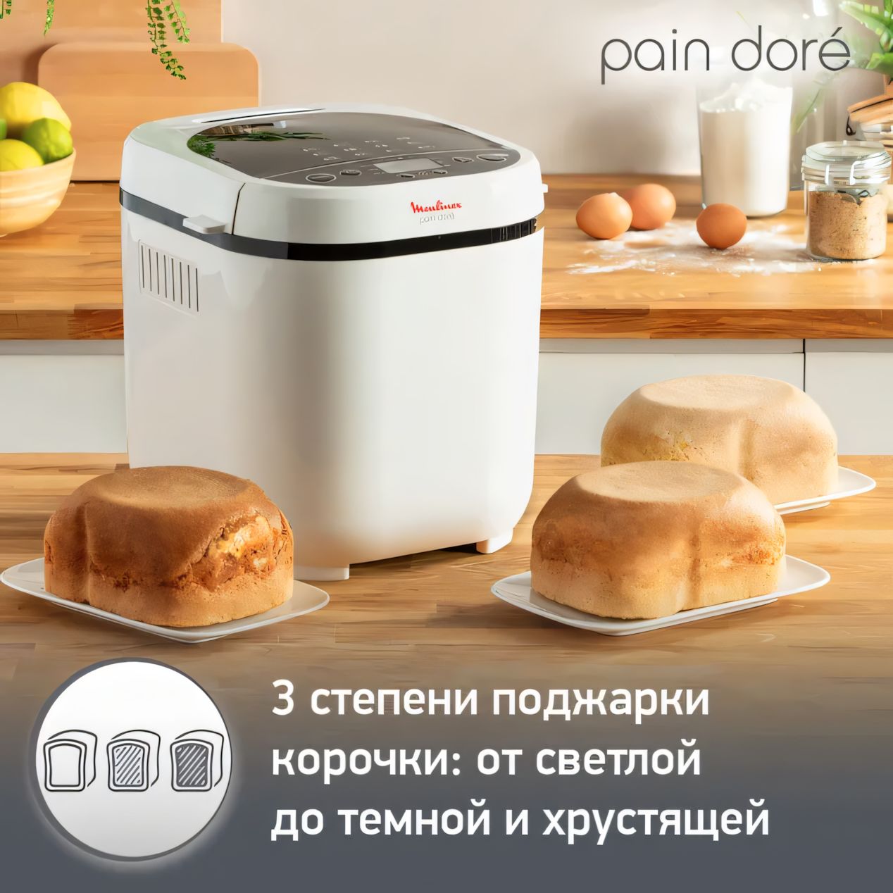 Хлебопечка Moulinex Pain Dore OW210130