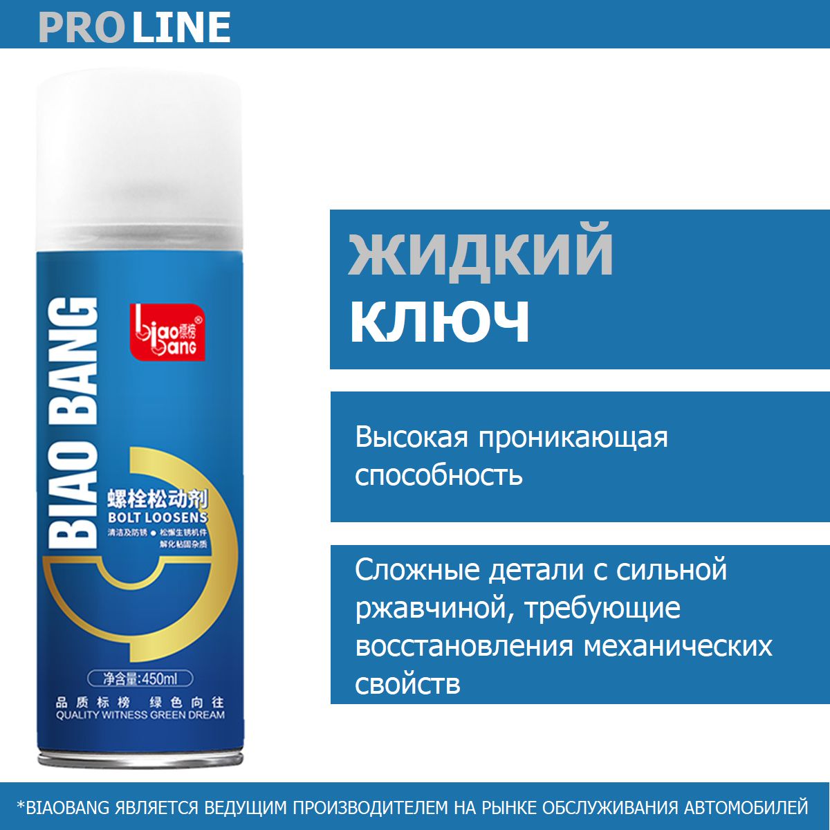 ЖидкийключBIAOBANG450мл-жидкостьдляослабленияиснятияболтов