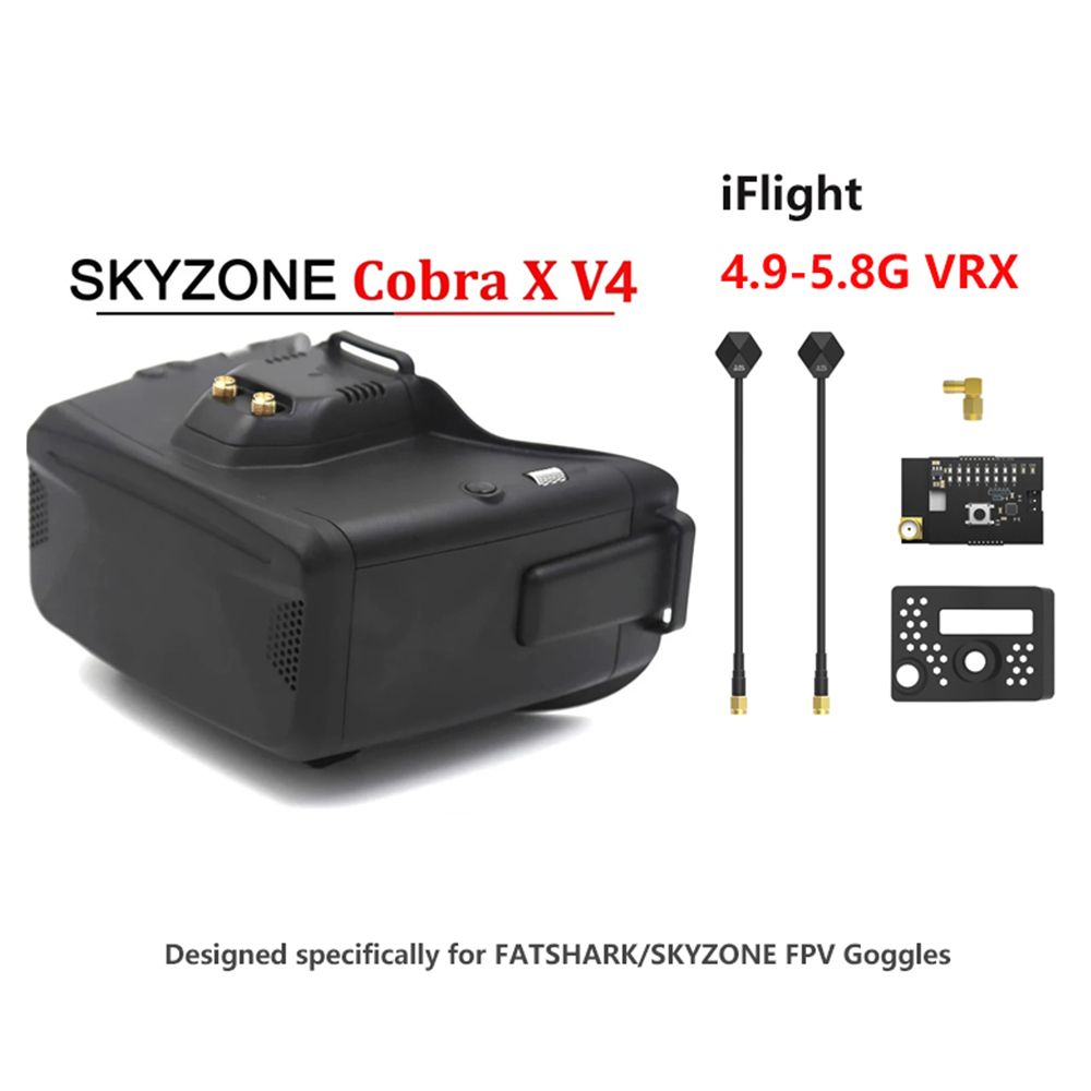 Skyzone Cobra X V4 + iFlight 4.9G / 5.8G Goggle Receiver Module Set