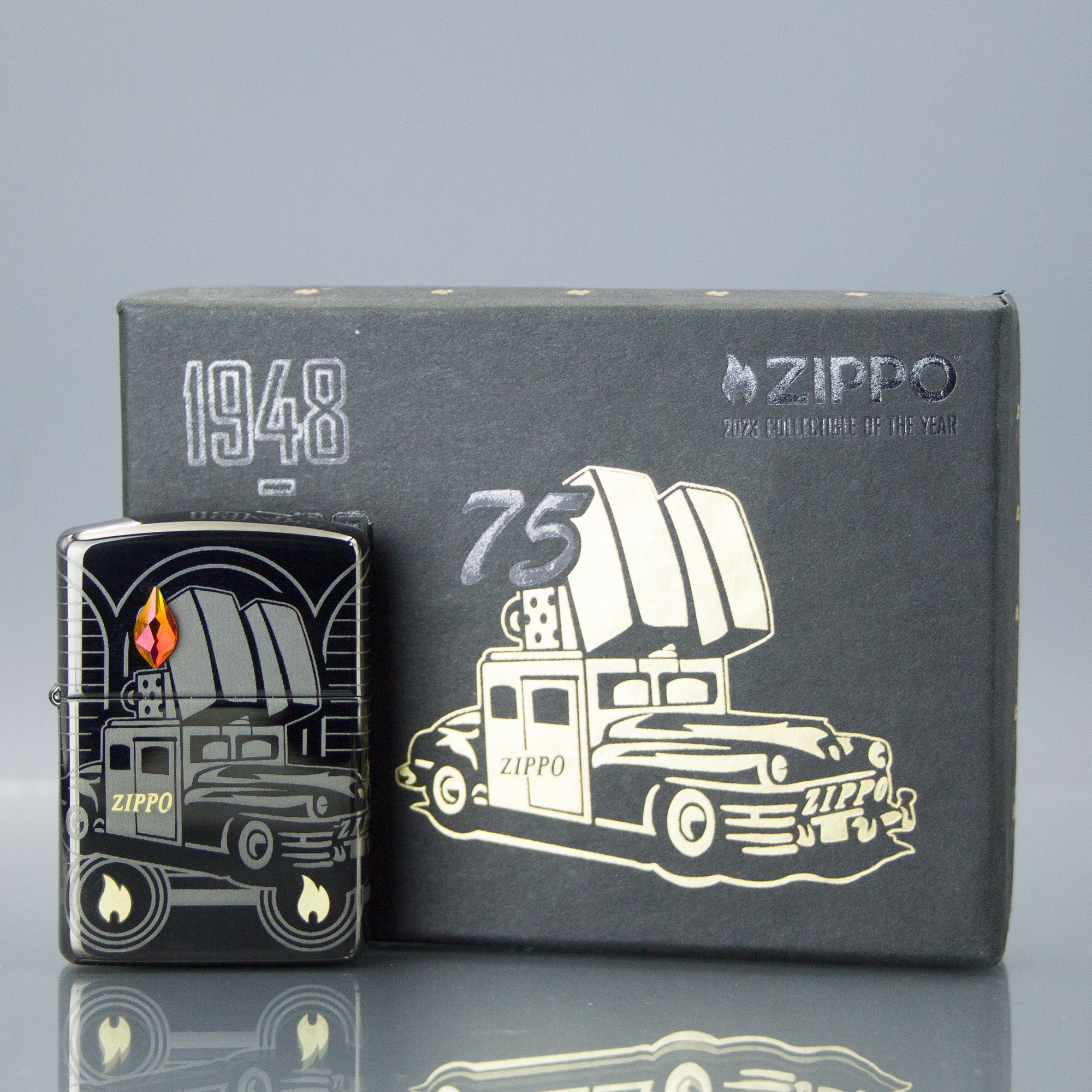 Зажигалка бензиновая Zippo Car 75th Anniversary Collectible