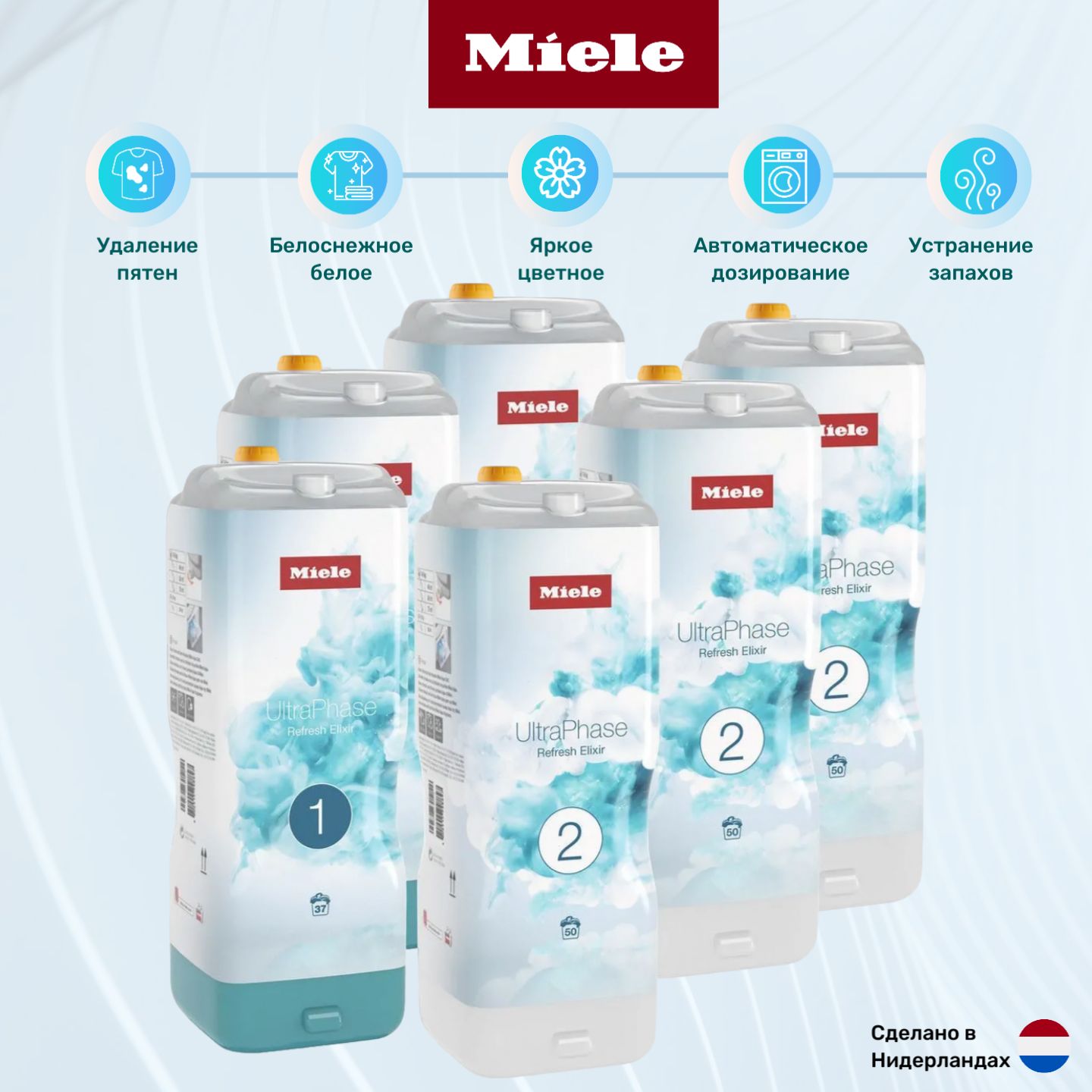 НаборпремиальныхсредствMieleUltraPhase1и2RefreshElixir,6шт.