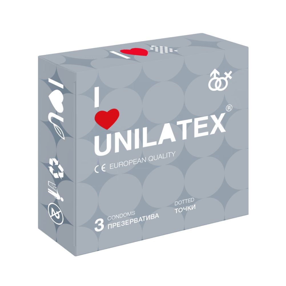 Презервативы UNILATEX Dotted, 3 шт.