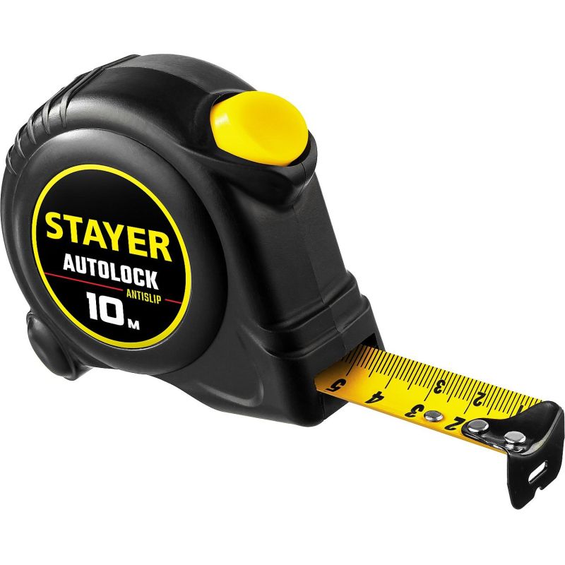 Рулетка с автостопом STAYER AutoLock 10м х 25мм (2-34126-10-25)