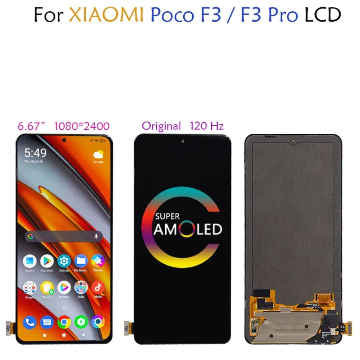 Дисплей(экран)дляXiaomiPocoF3ОригиналAmoled