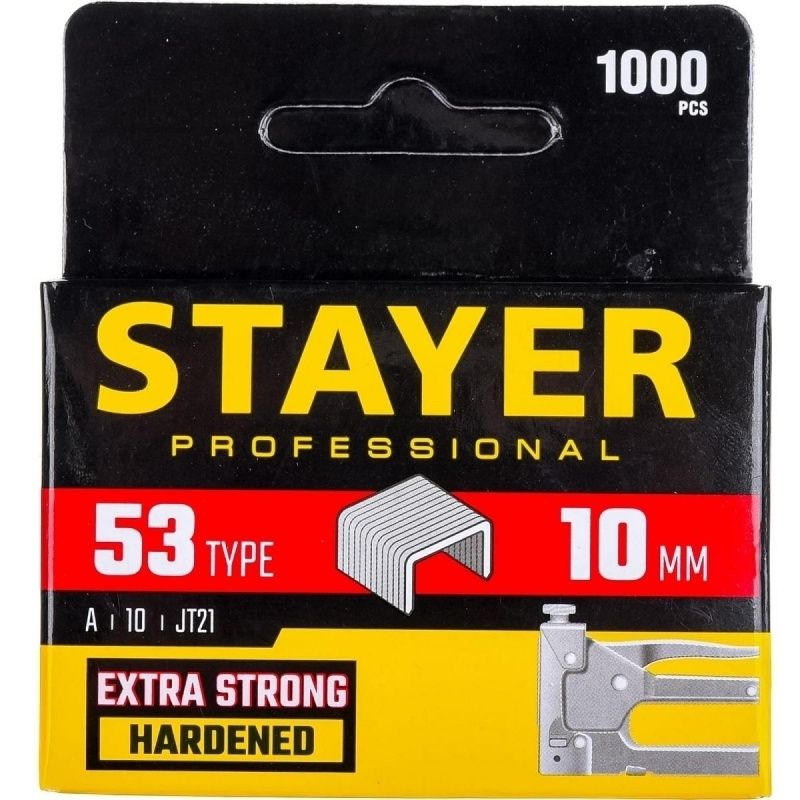 Скобы для степлера STAYER тип 53, 10 мм, 1000 шт (3159-10_z02)