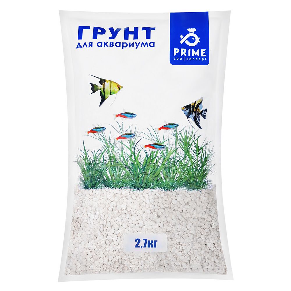 Грунт PRIME коралловый белый 3-4 мм 2,7 кг