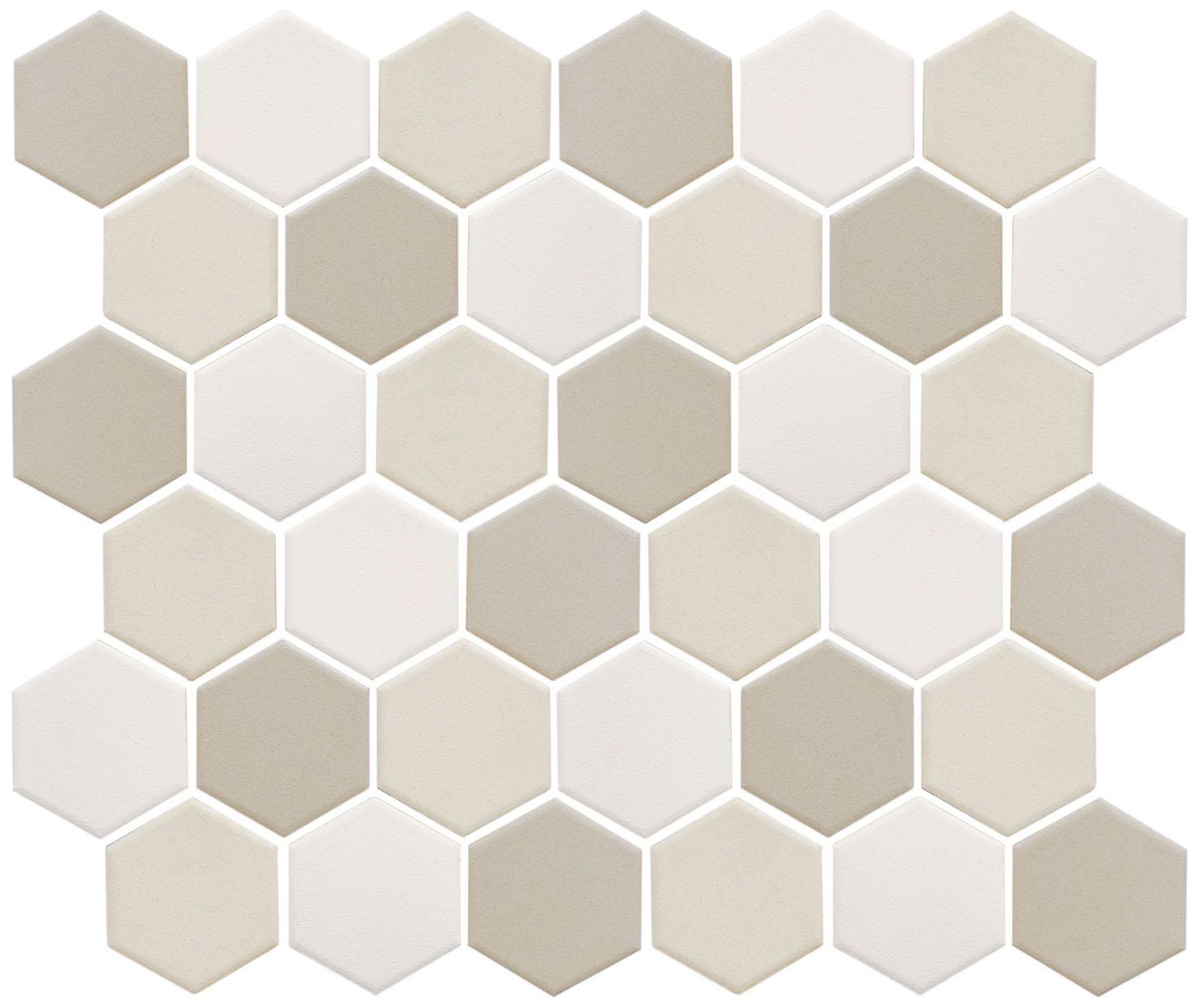 Керамическая мозаика StarMosaic LB Mix ANTISLIP Hexagon бежевая 32,5х28,2 см