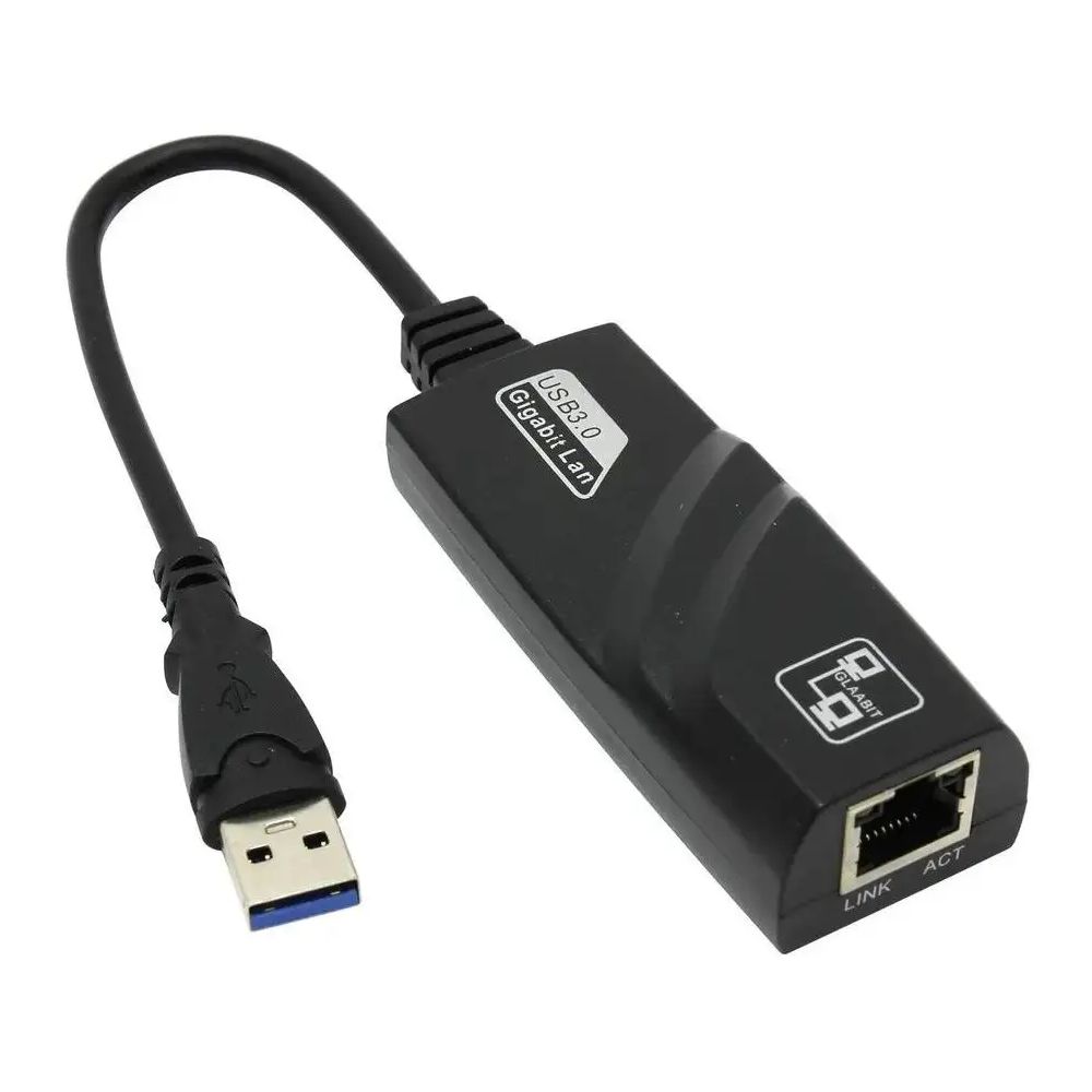 ВнешняясетеваяEthernetкартаUSB3.0-Rj45GSMINAA-06LANадаптердляинтернеткабеля10/1000Mbps(Черный)