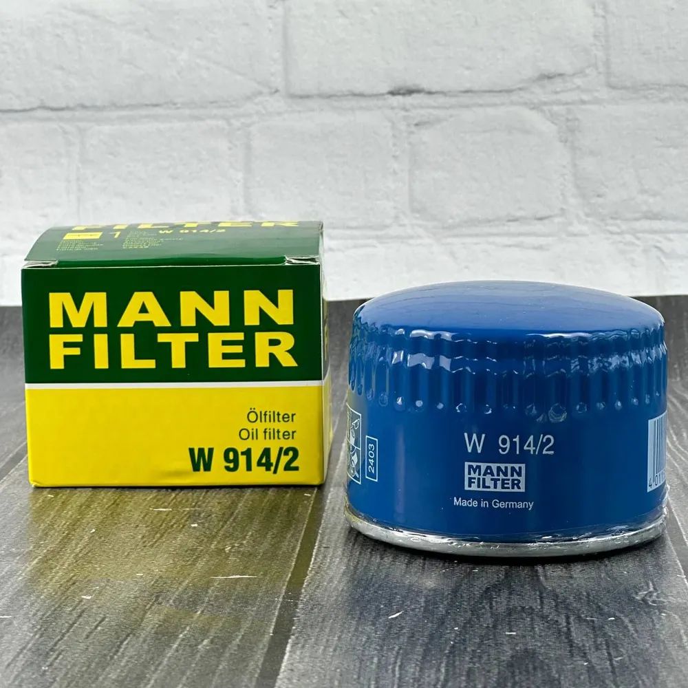 MANN FILTER Фильтр масляный арт. W914/2, 1 шт.