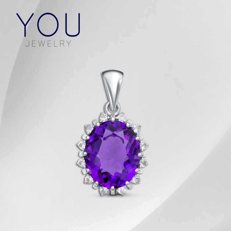 YOU jewelry Подвеска серебро 925 с крупным камнем