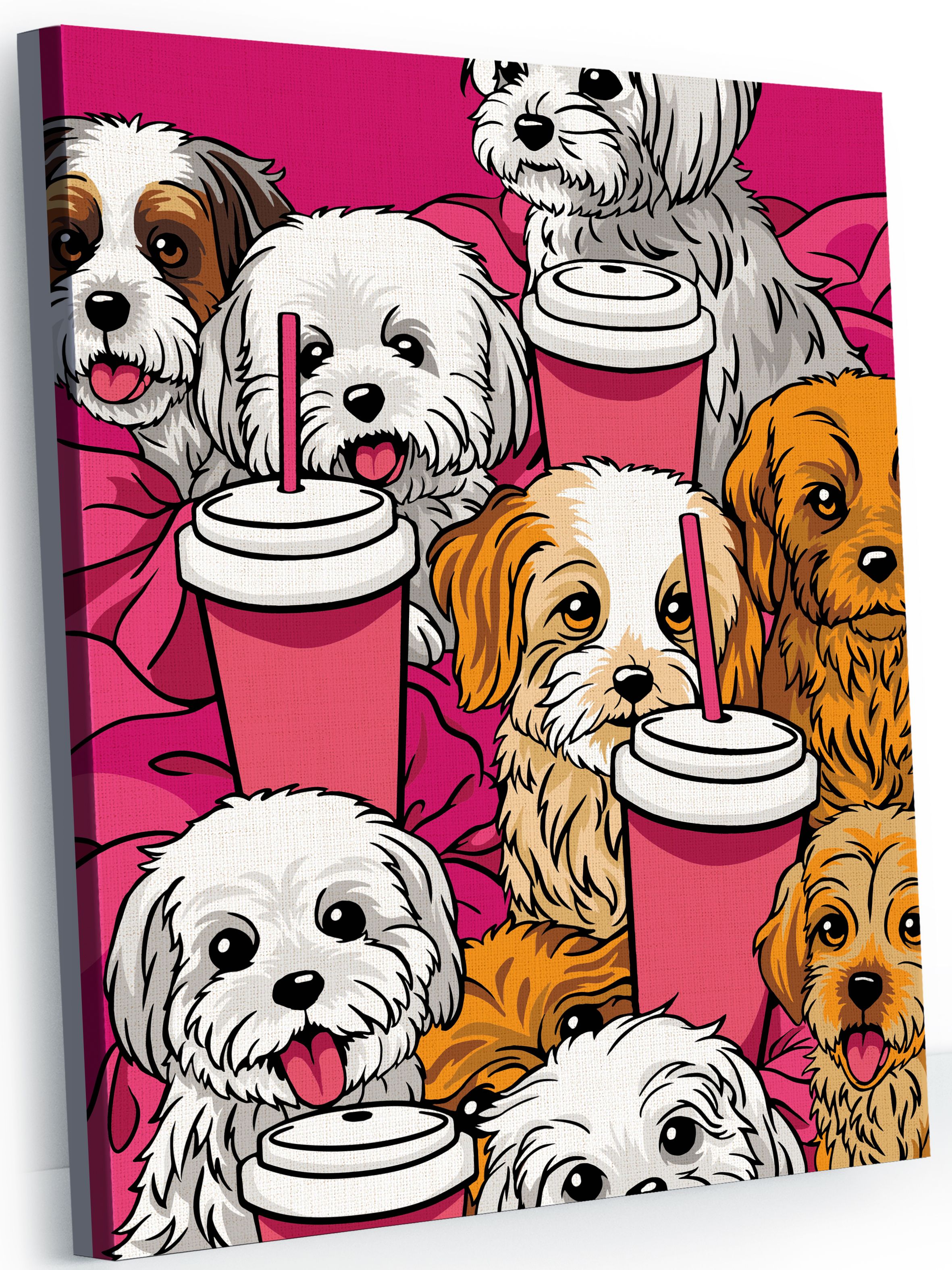 Картина по номерам на холсте на подрамнике 40х50 "В розовых тонах"