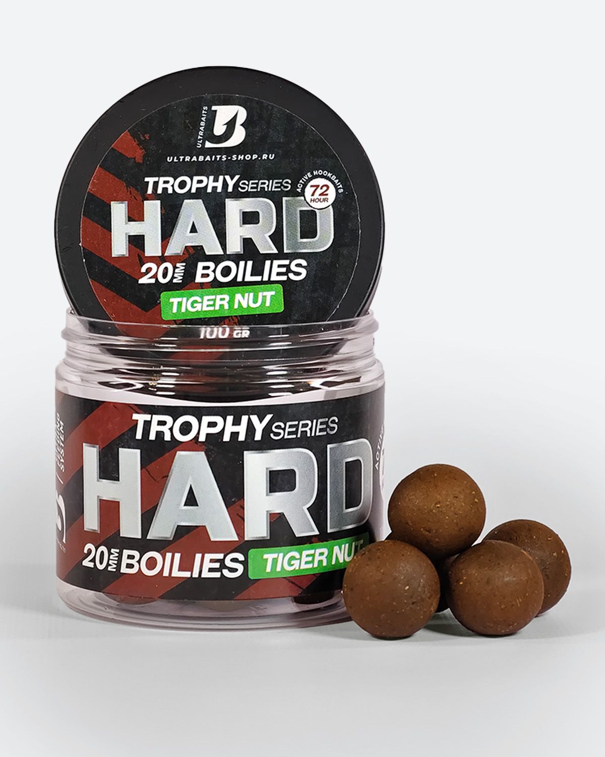 Бойлы насадочные тонущие ULTRABAITS HARD "TROPHY" TIGER NUT, 20 мм, 100 г