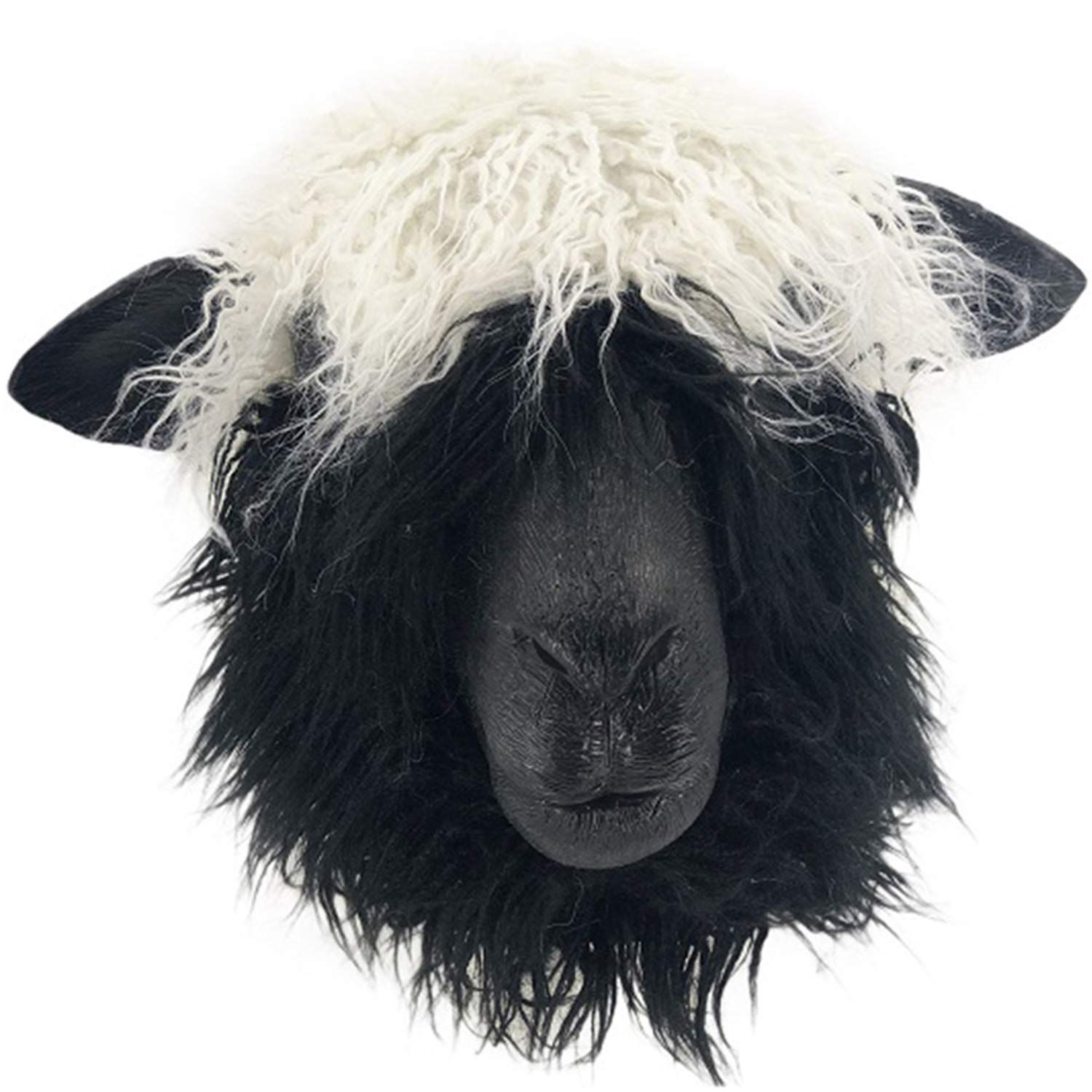 Реалистичная латексная маска овцы с шерстью, головной убор для Хэллоуина, для ролевых игр и вечеринок