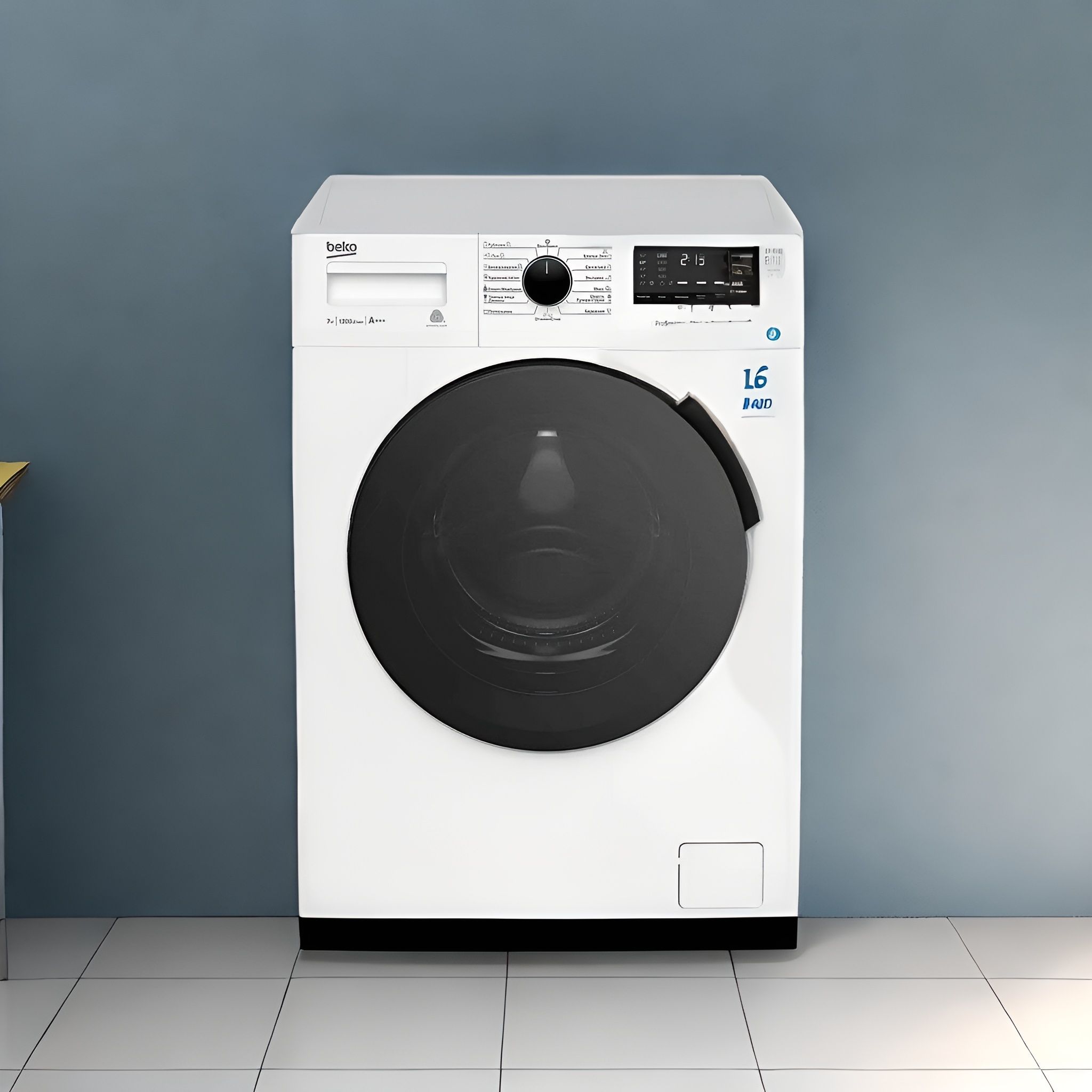 Beko Стиральная машина WSPE7612W 7кг, 15 программ стирки, обработка паром, инверторный двигатель, класс энергопотребления А, белый