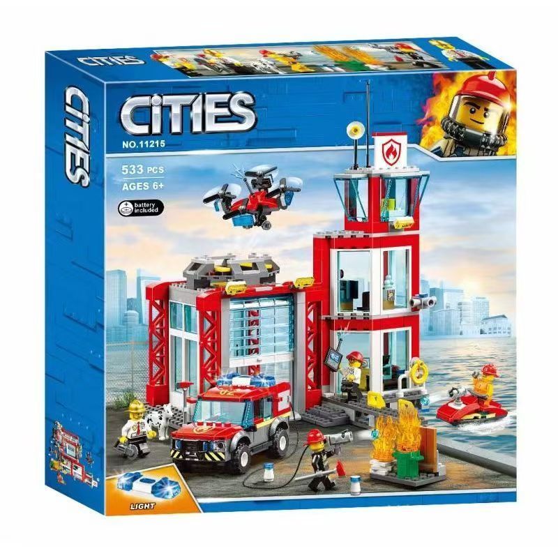 Конструктор LEGO CITY 60215 Пожарное депо-LEGO