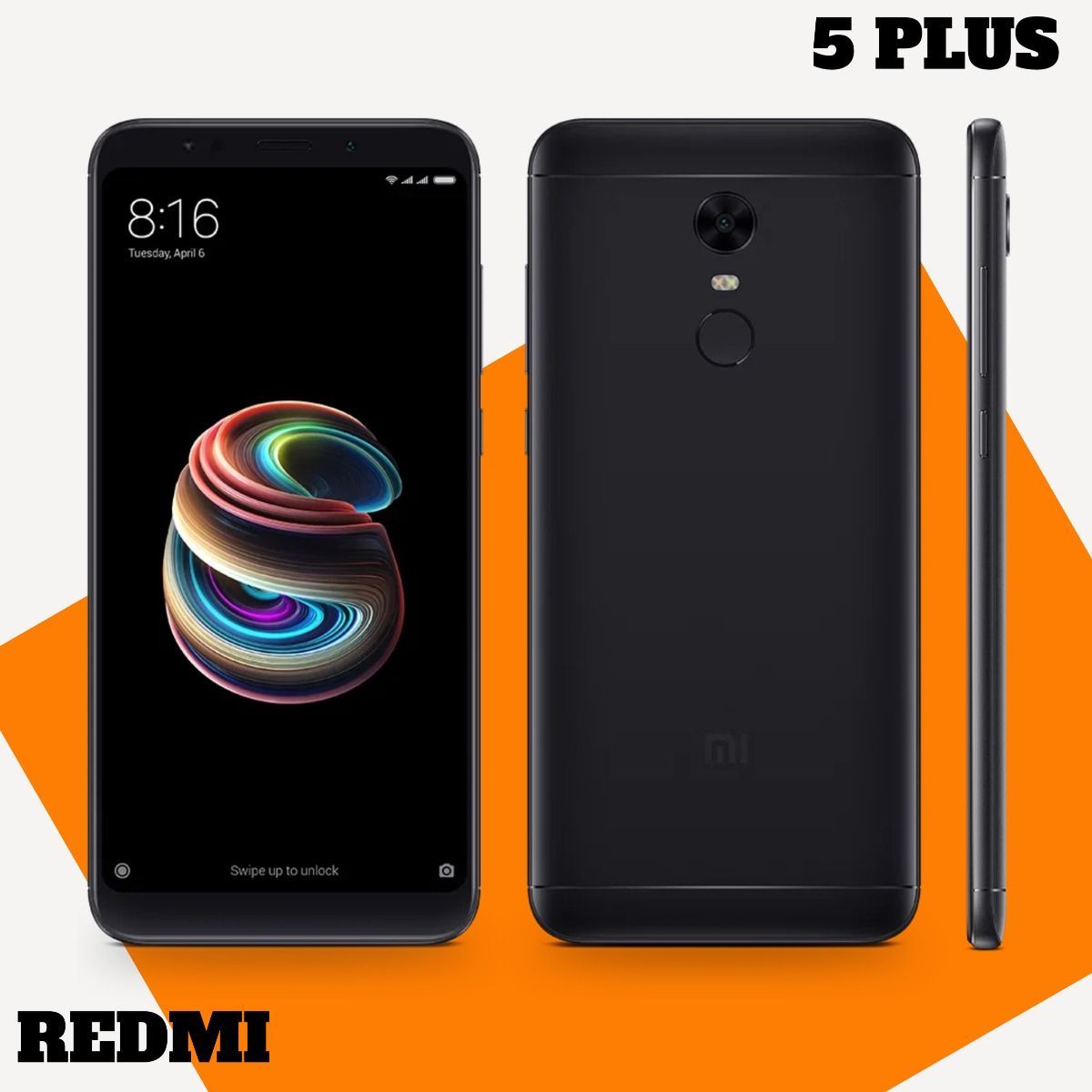 RedmiСмартфон5Plus4/64ГБ,черный,черныйматовый,Восстановленный