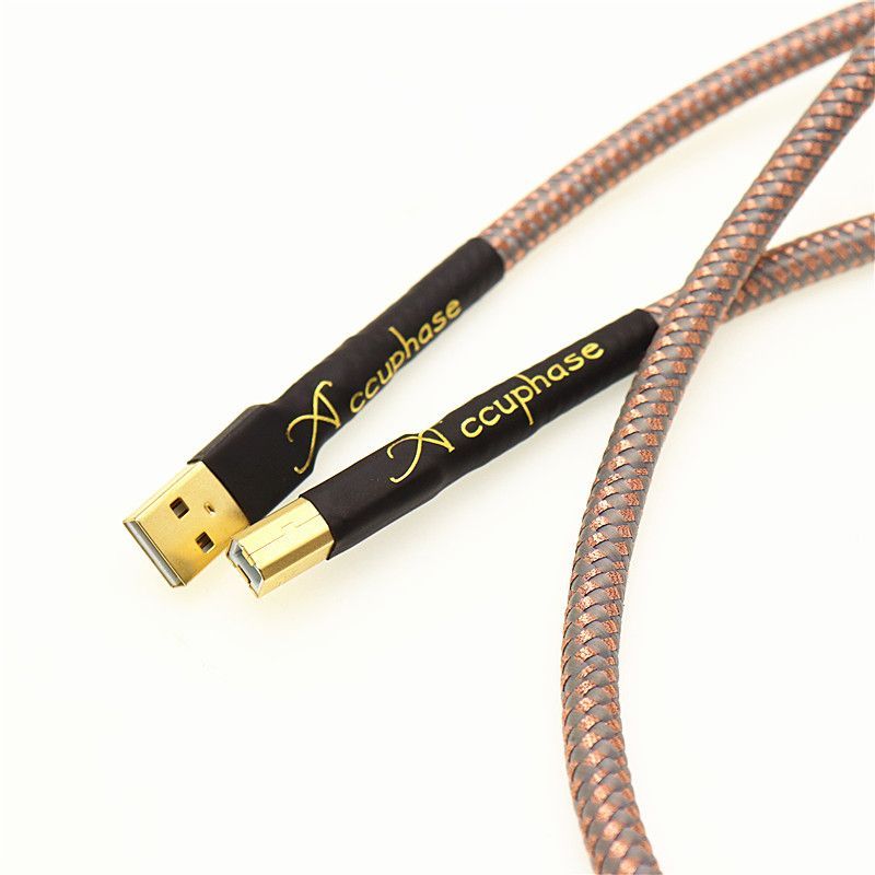 AccuphaseАудиокабельUSB2.0Type-A/USB2.0Type-B,0.75м,золотой