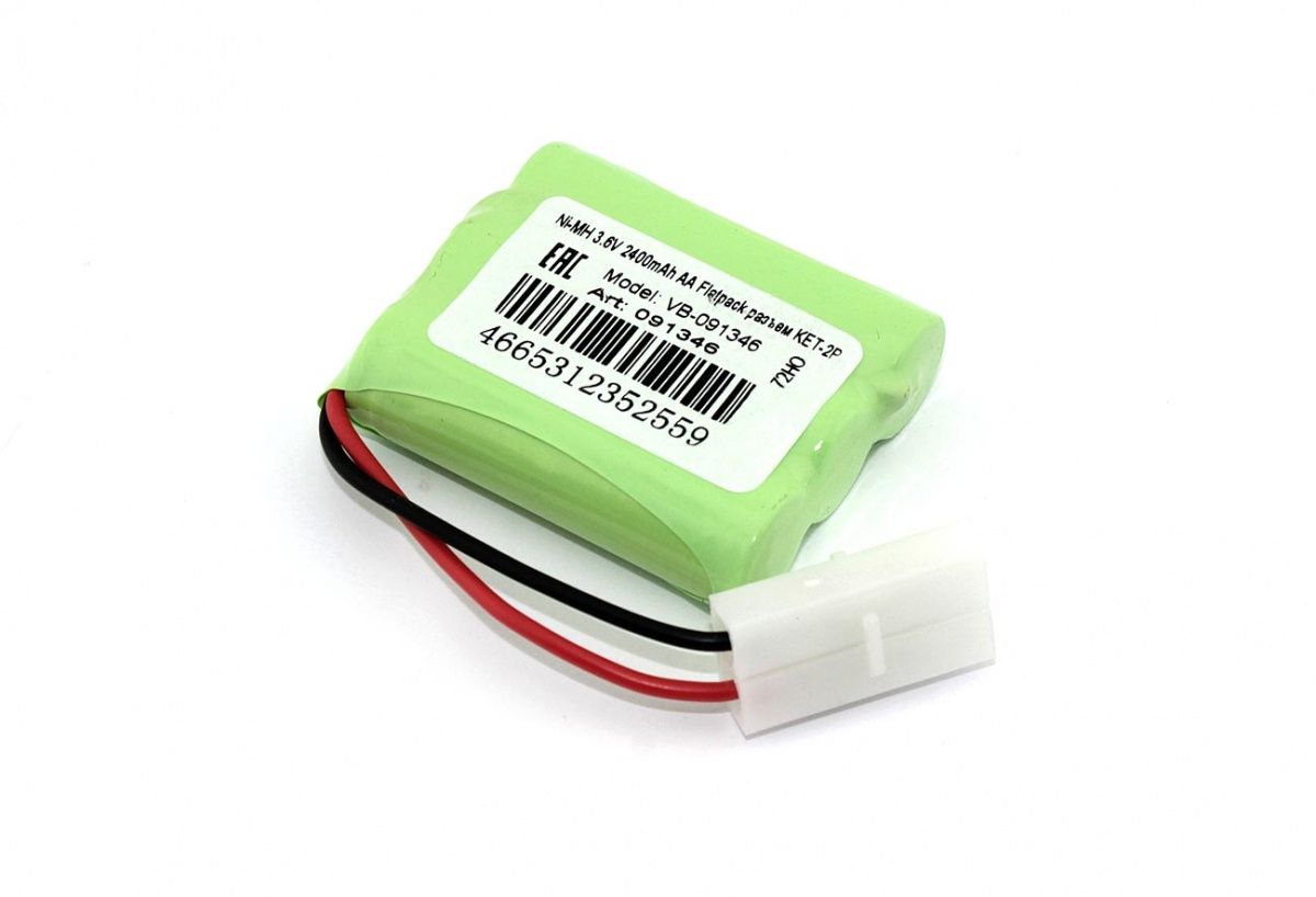 Аккумулятор Ni-MH 3.6V 2400mAh AA Flatpack разъем KET-2P