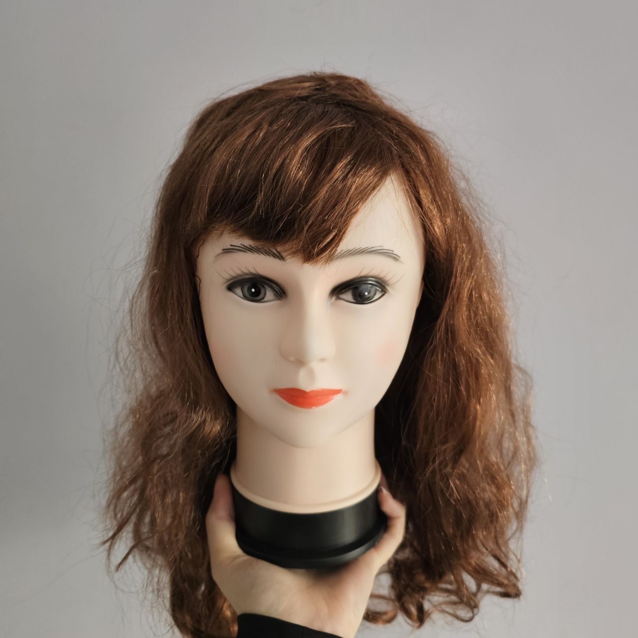 Парик карнавальный кудрявый коричневого цвета, 40 см в длину