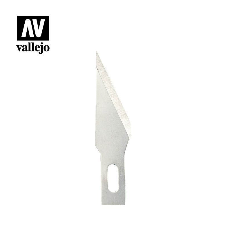 Набор сменных лезвий для модельного ножа Vallejo - Set of 5 Blades #11 Fine point blades