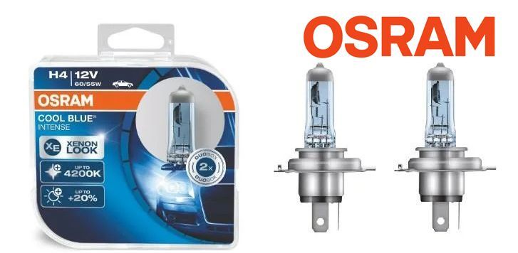 OSRAM Лампа автомобильная H4, 2 шт. арт. 64193CBI-HCB