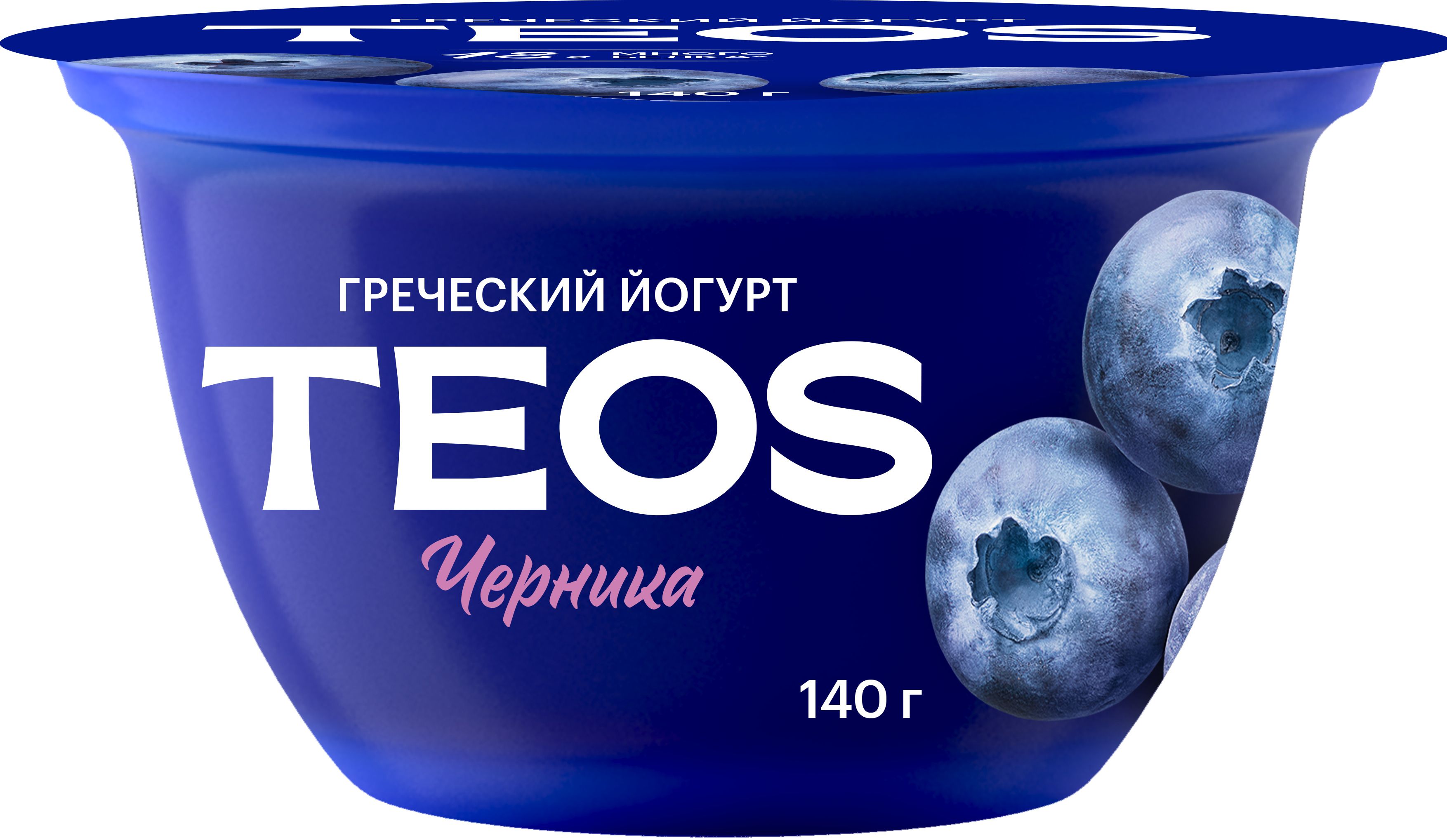 Йогурт густой Teos, черника, 2 %, 140 г