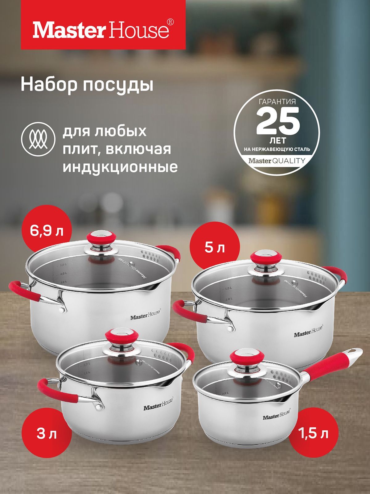 Набор кастрюль...