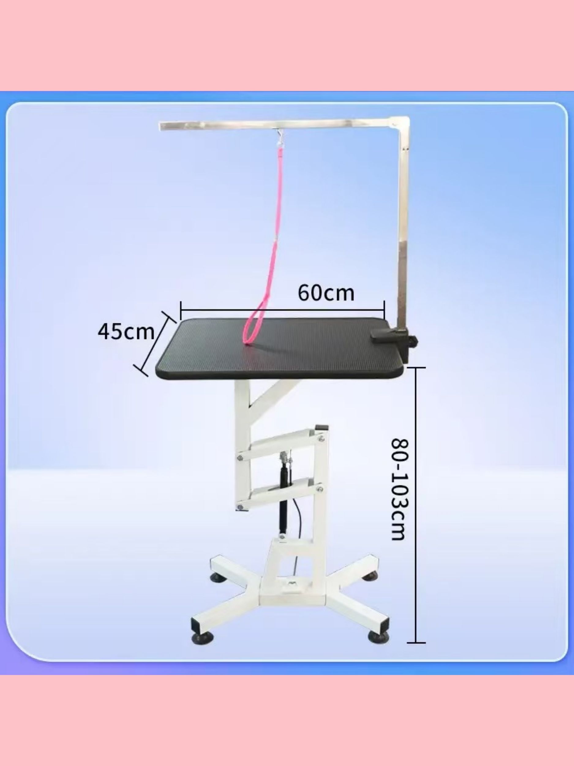 Стол для груминга собак 60 см круглый на пневмоподъемнике,Стол для груминга собак складной