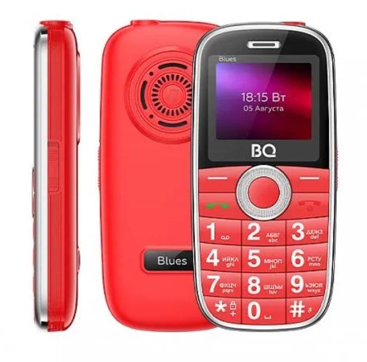 Мобильный телефон BQ 1867 Blues Red, 2 mini-SIM, аккумулятор 1500 мАч, фонарик