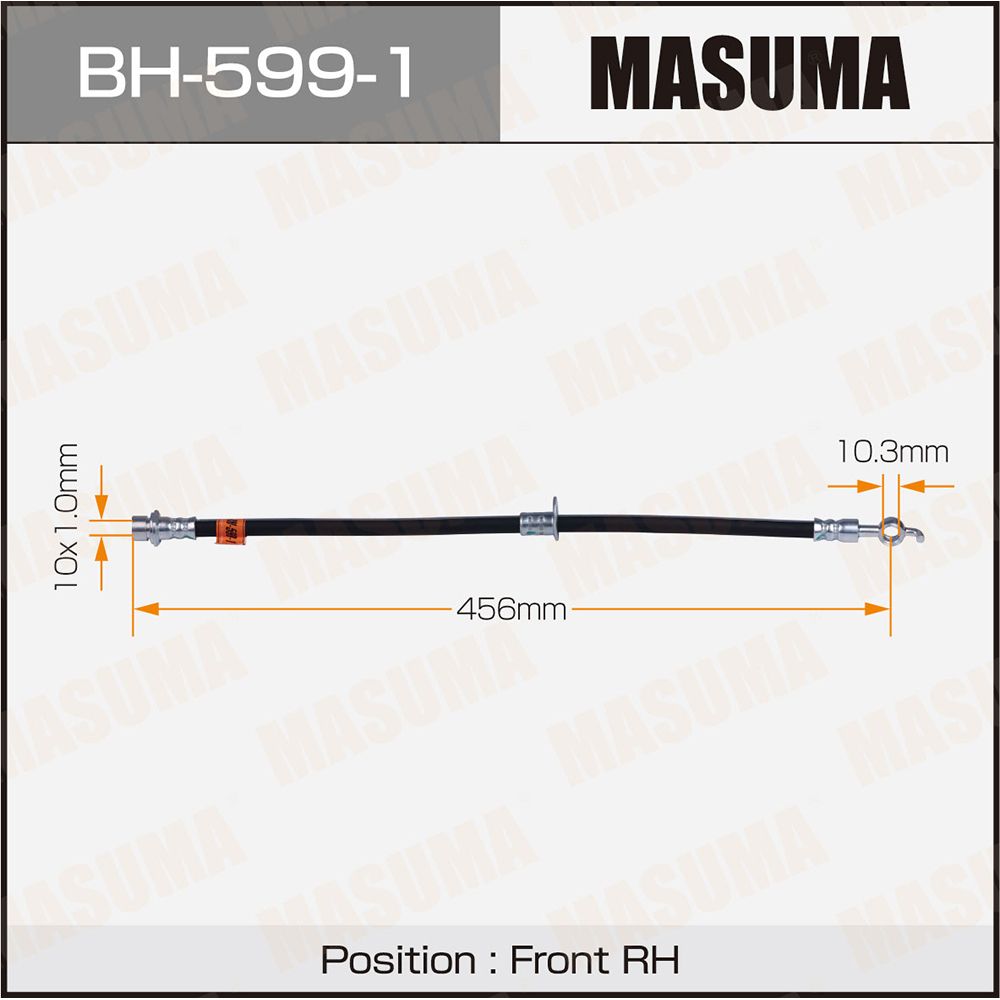 Шланг тормозной Toyota Camry (V30) 01-06, Windom 01-06 передний Masuma правый MASUMA BH-599-1