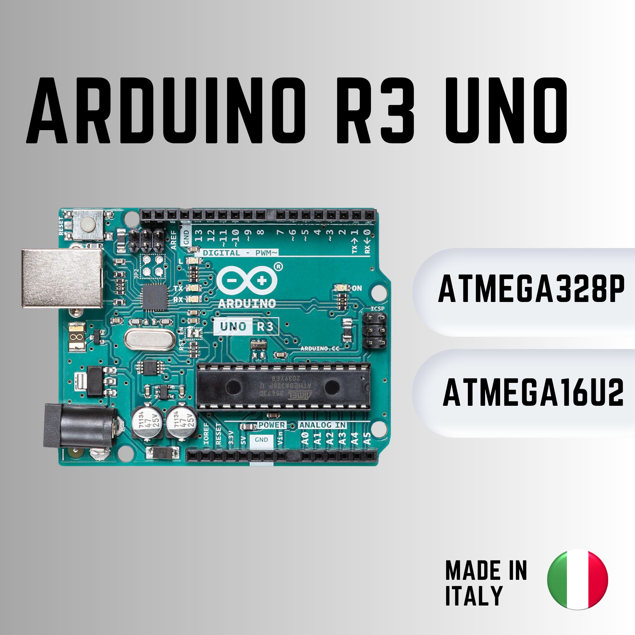 ПлатаArduinoUnoR3(ATmega328P,ATmega16U2,MadeinItaly)