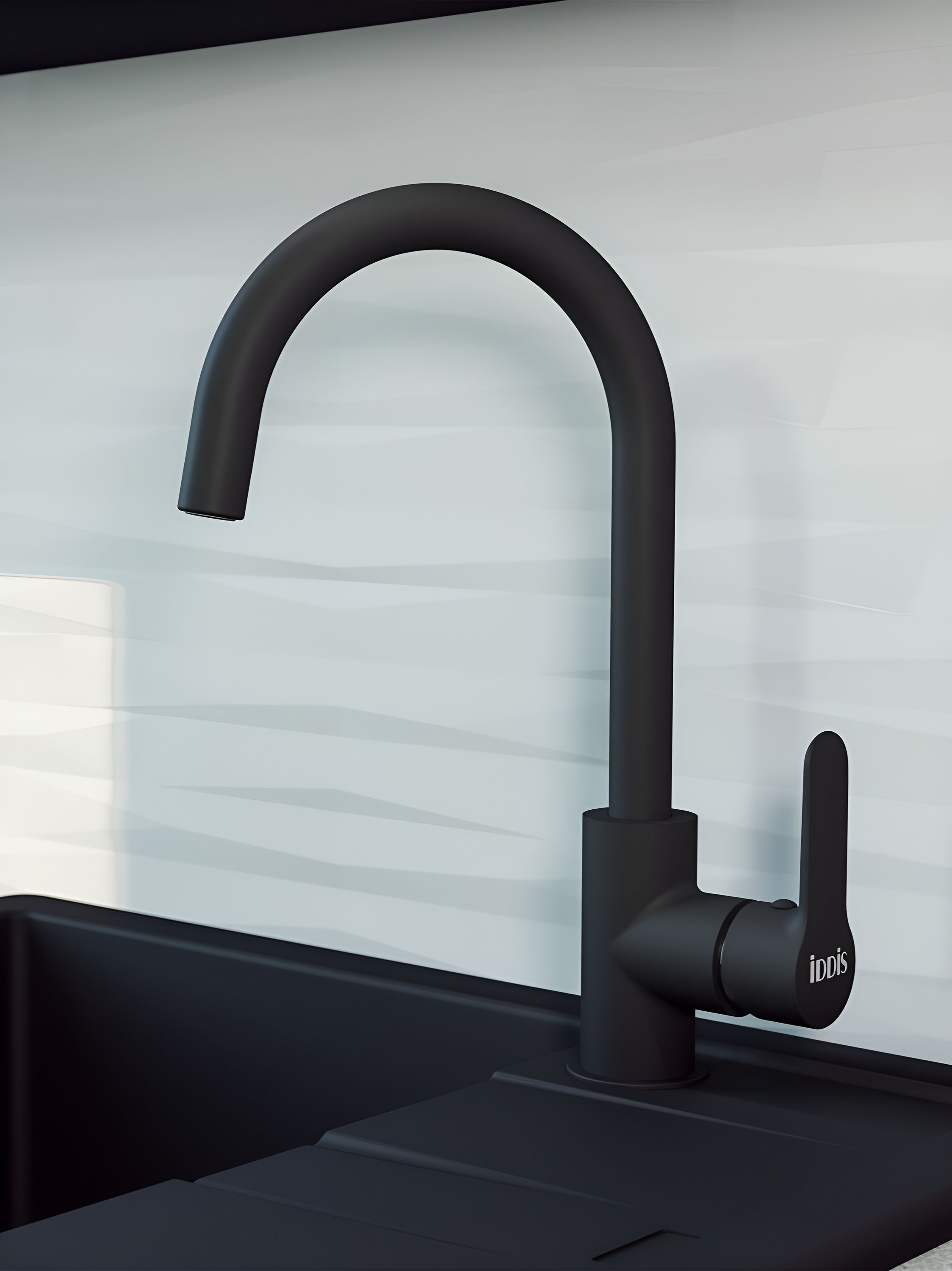 Фото товара на маркетплейсе ozon Смеситель для кухни, черный, IDDIS, Cuba, CU5BLJ0i05