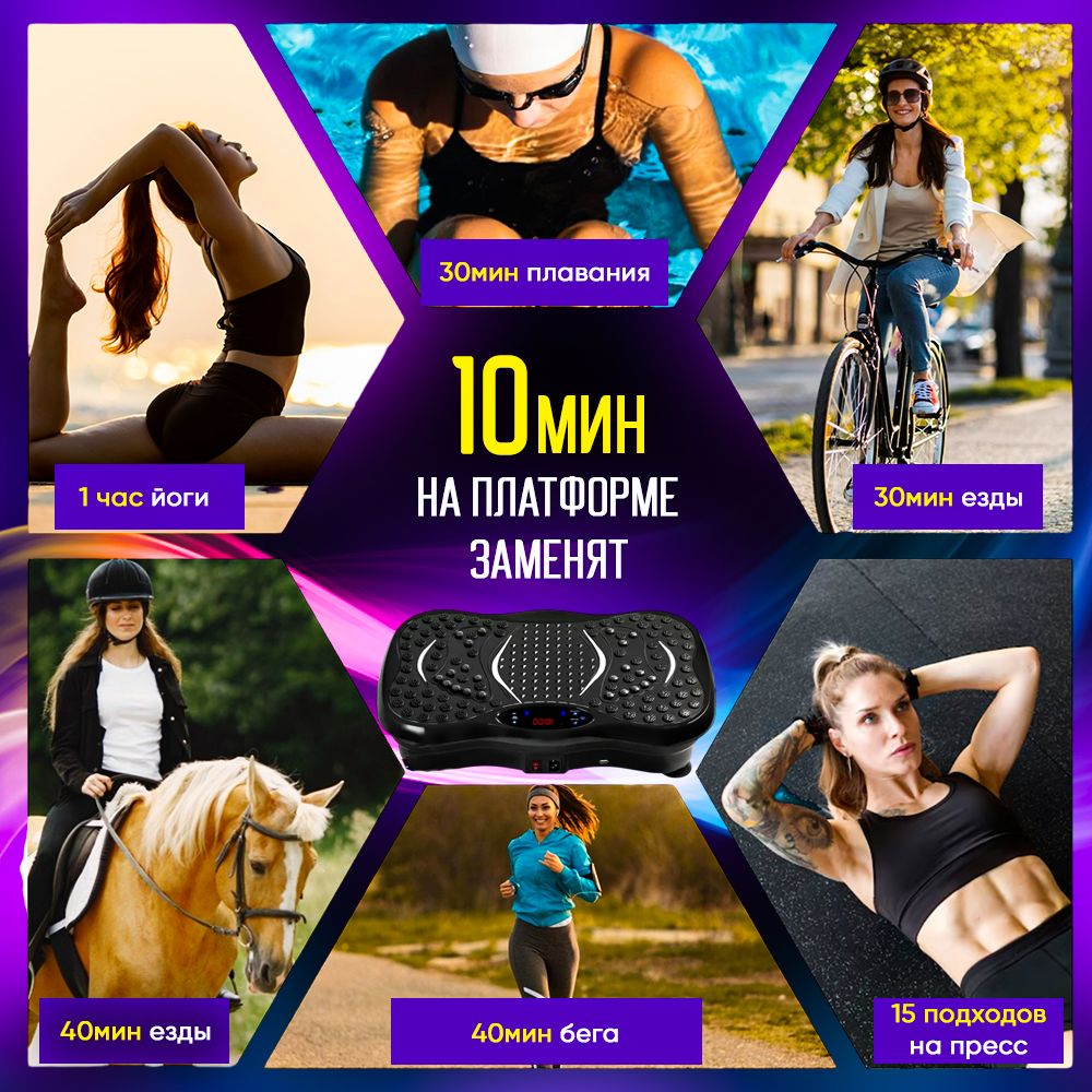 Виброплатформа для похудения, кардио тренажер для дома, 120 скоростей(图1)