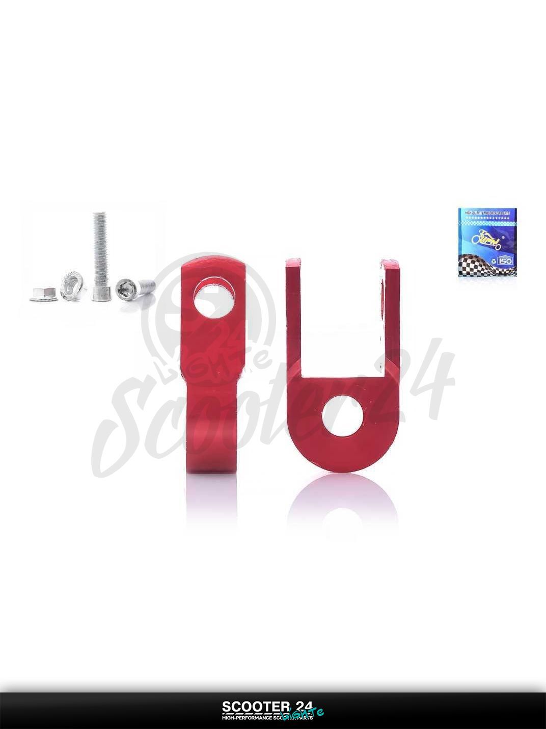 Удлинители амортизаторов 25 мм пара d10 +болты красные "LIPAI" на мотоцикл мопед и скутер / эндуро / питбайк