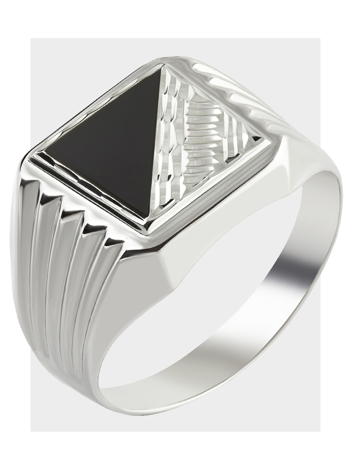 Печатка мужская серебряная 925 с фианитом