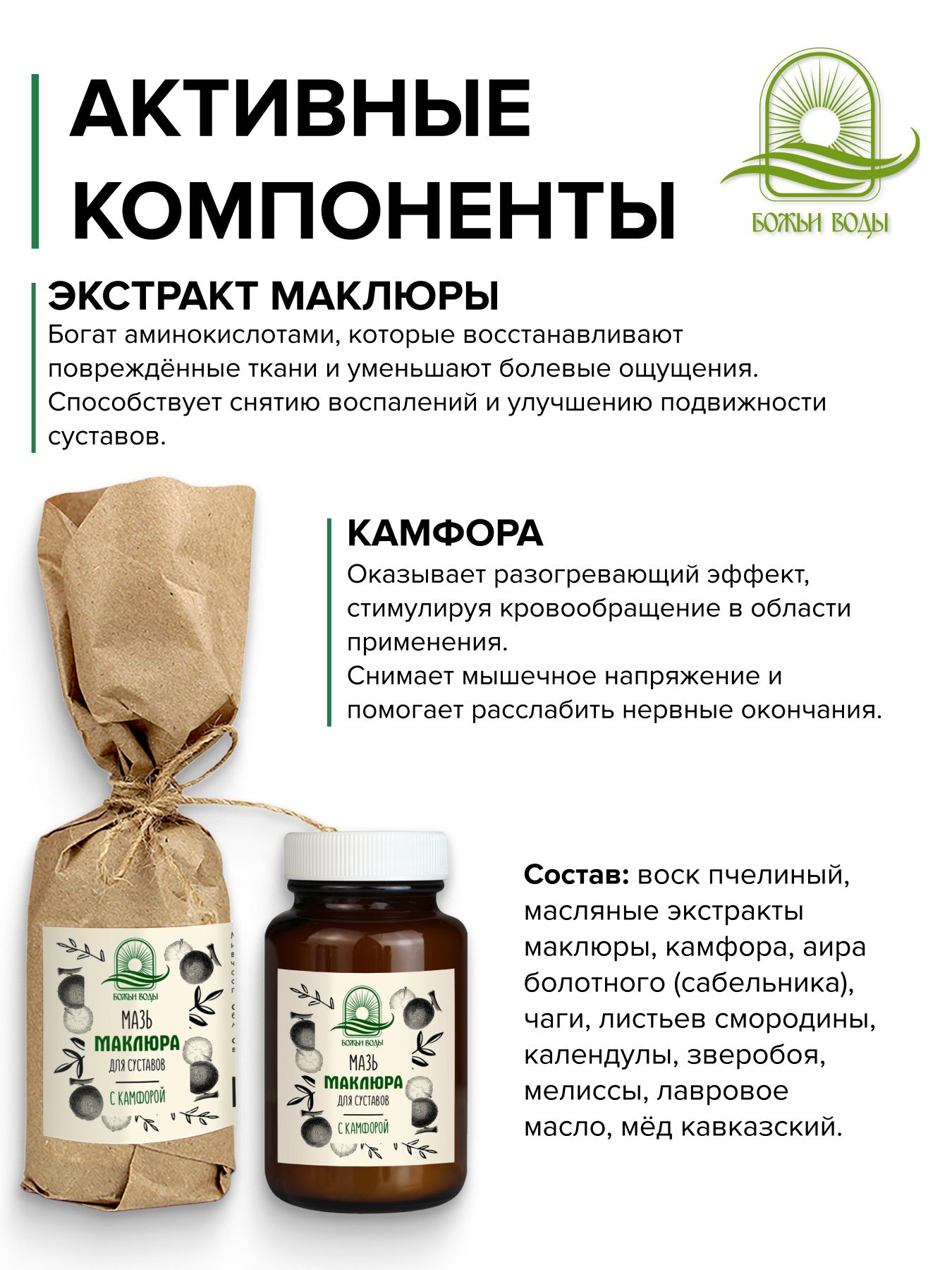 Мазь для суставов маклюра с камфорой