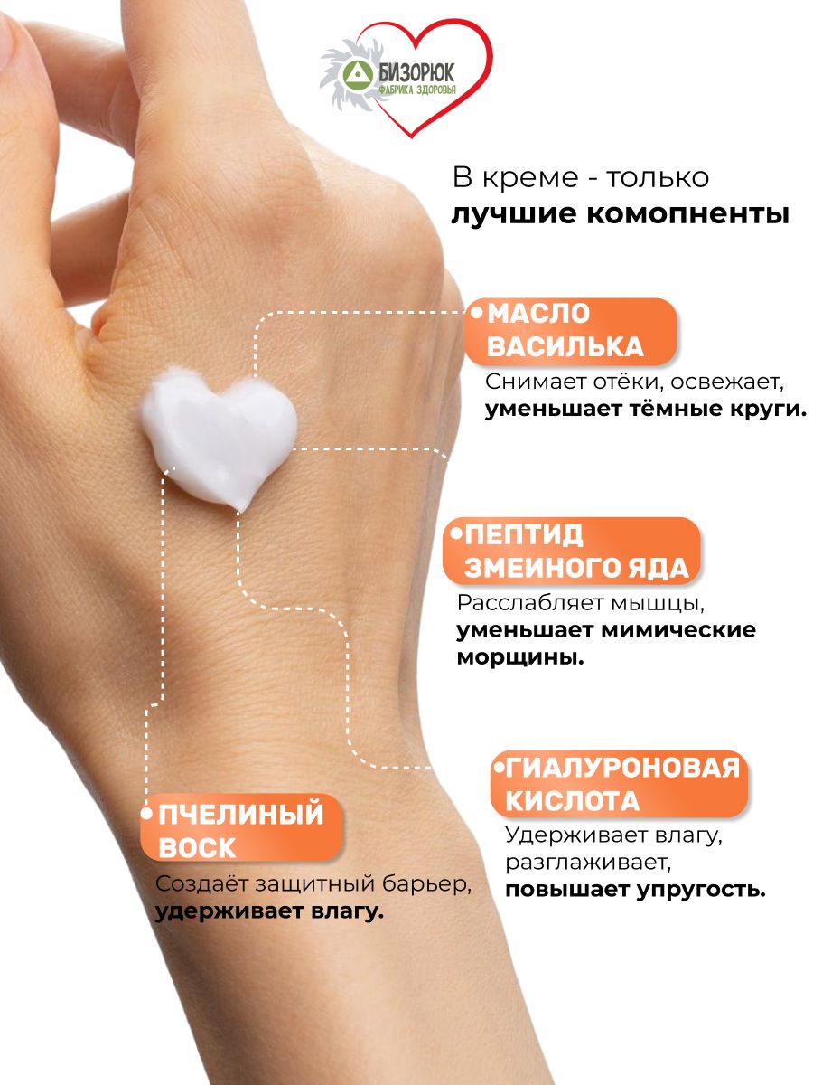 Крем с пептидом змеиного яда и антиоксидантами