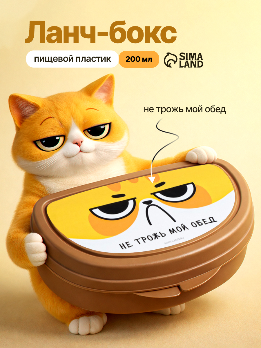 Контейнер для еды, ланч бокс, 200 мл