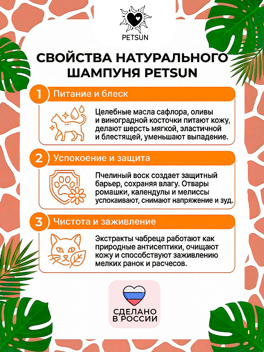 Натуральный шампунь для кошек