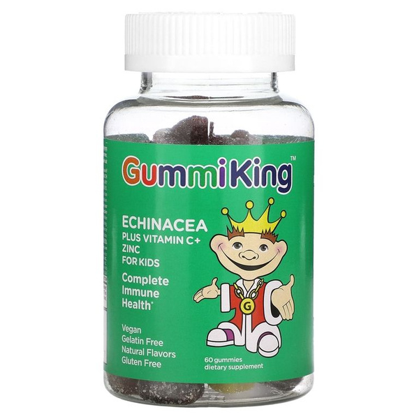 GummiKing, эхинацея, витамин C и цинк для детей, 60 жевательных ...