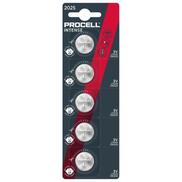Батарейки Duracell Procell INTENSE CR2025 Lithium 3V 5 шт. - купить с ...