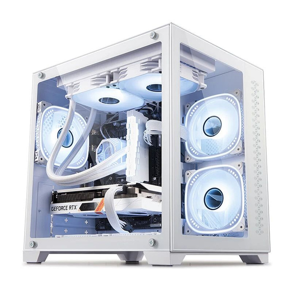 Компьютерный корпус с закаленным стеклом, RGB стеклянный настольный ...