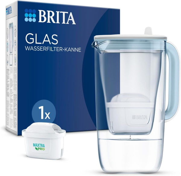 Стеклянный фильтр-кувшин для воды BRITA светло-голубой (2,5 л), включая ...