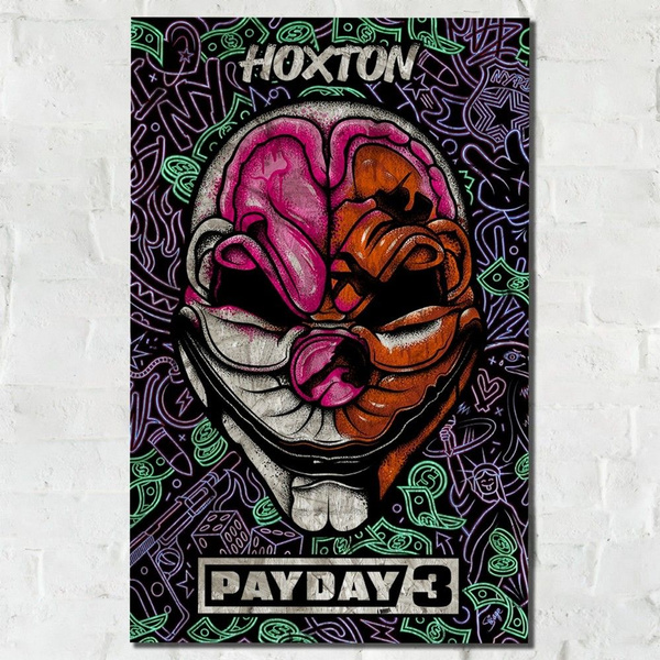 Картина интерьерная на рельефной доске игры PayDay 3 (Пэй Дэй, Hoxton ...