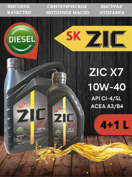 Масло моторное ZIC 10W-40 Синтетическое - купить в интернет-магазине ...