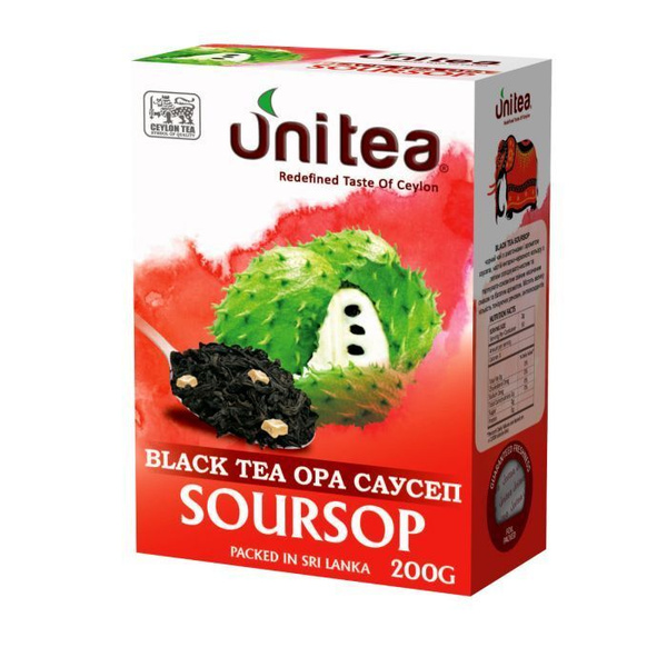 UNITEA Чай черный цейлонский Soursop Black Tea, Шри-Ланка, 200 г ...