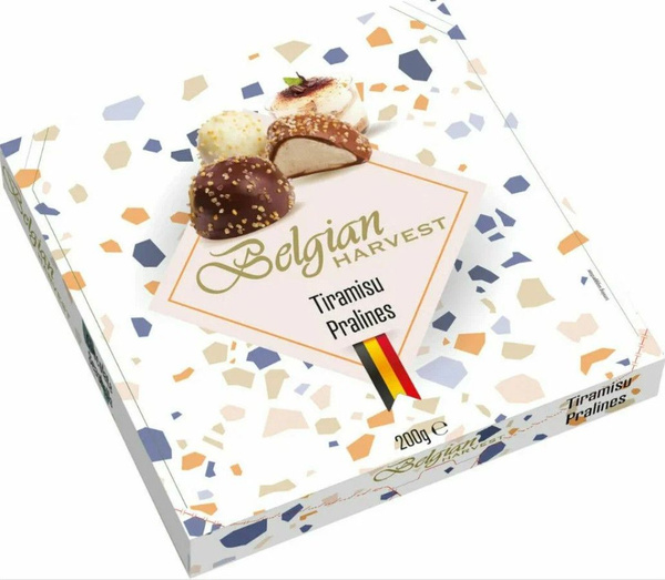 Конфеты шоколадные с начинкой тирамису, 200 гр., Belgian Harvest ...