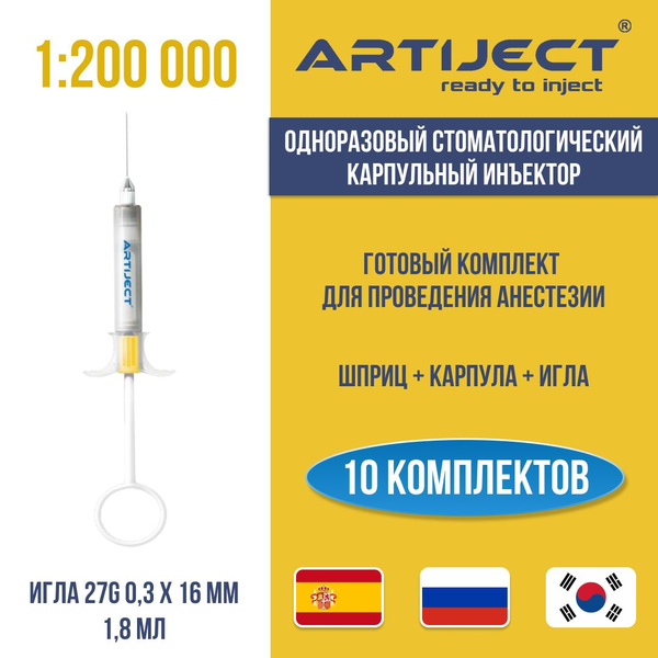 ARTIJECT игла 30G 0.3x16 мм. Артикаи н Инибса, Испания, 1:200 000 ...