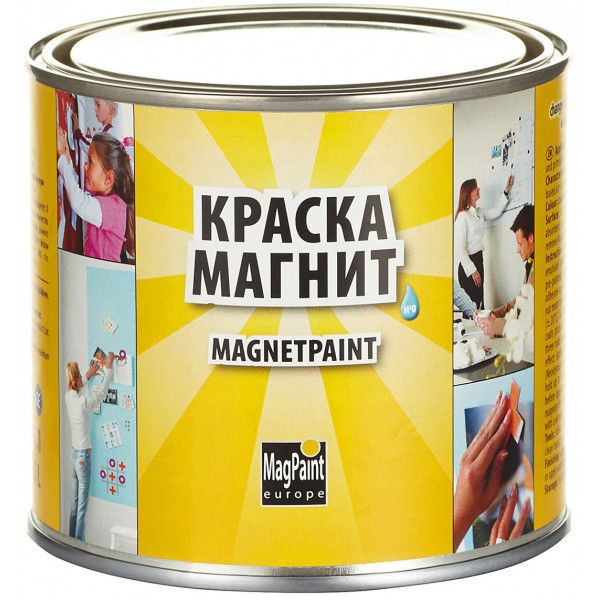 Краска MagPaint Магнитная Магнитная, Акриловая, Матовое покрытие, серый ...