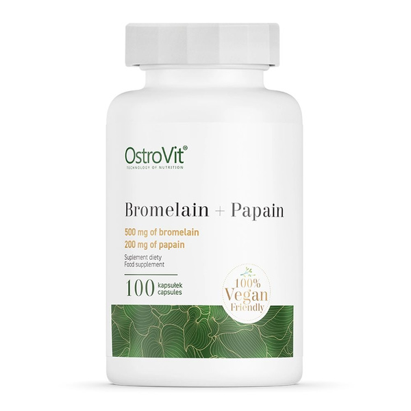 OstroVit Bromelain + Papain VEGE, Бромелайн + Папаин растительные ...